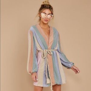 Sparks Fly Mauve Pink Multi Stripe Dress